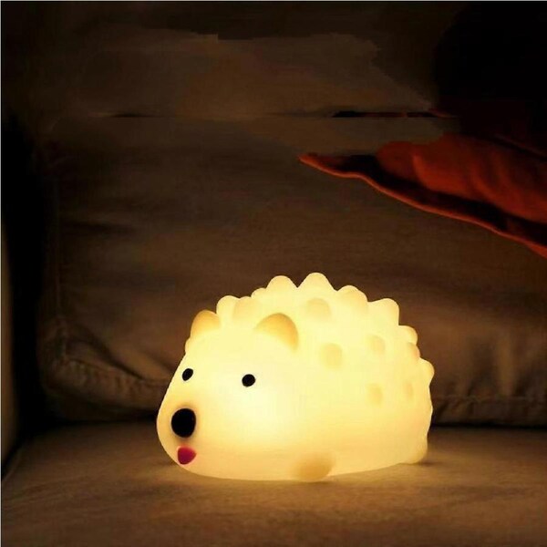 SBSG White Rechargeable Silicone LED Hedgehog Night Light