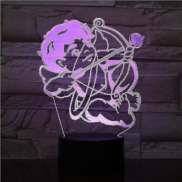 Cupid Archery 3d Led Night Light Kids Bedroom Table Lamp