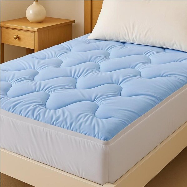 Giselle 5cm Pillowtop Mattress Topper for Back Pain Relief Cooling & Coral fabric Single