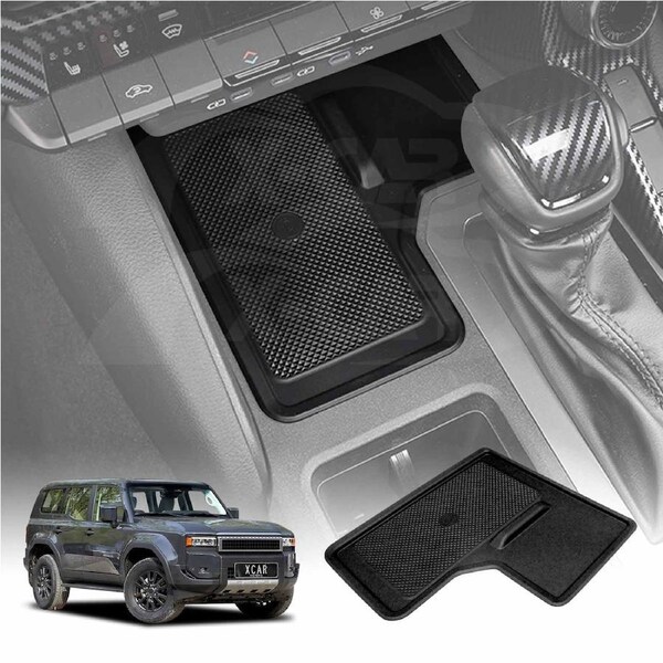 Wireless Charging Mat for Toyota Prado 250 Series 2024-Onwards Center Console Non-Slip Silicone Protective Pad Interior Accessories
