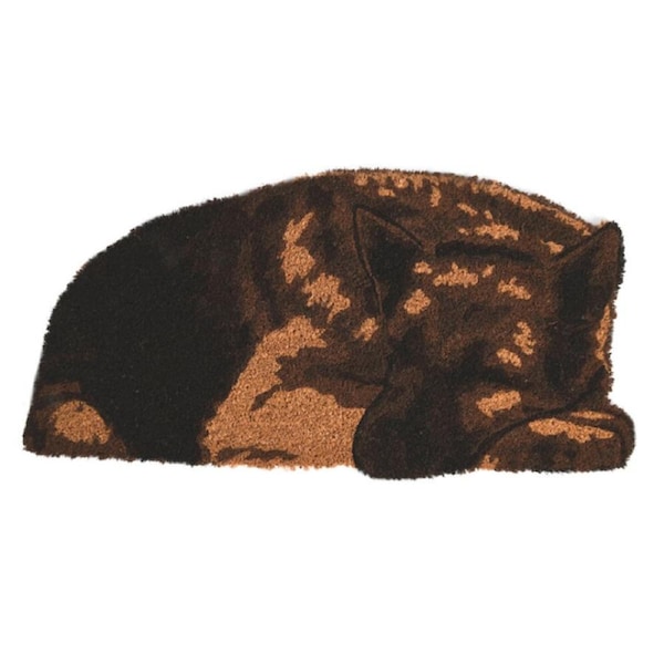 Esschert Design Doormat Sleeping Guard Dog Indoor Outdoor Coconut Fibre Brown