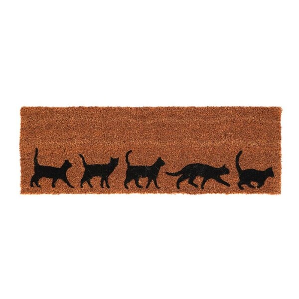 Esschert Design Door Mat Cats Indoor Outdoor Decor Coconut Fibre 75.1m Brown