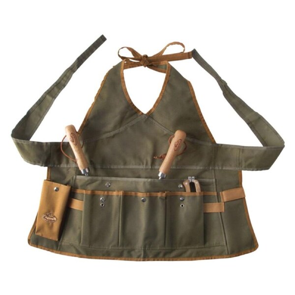 Esschert Design Women's Canvas Gardening Work Apron w/ Pockets 67.3cm Green