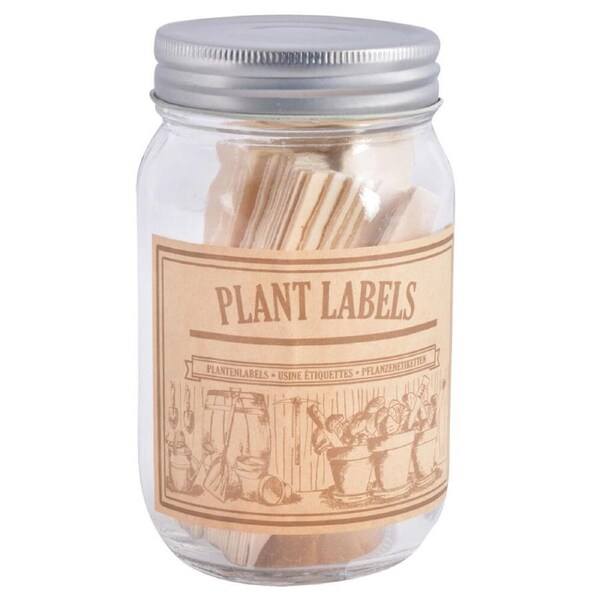 40pc Esschert Design Wooden Labels w/ Jar Tools & Gardening Marker
