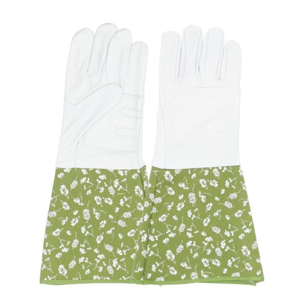 Esschert Design Garden Gloves w/ Gauntlet Gardening Accessory Medium Green