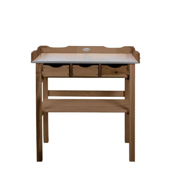 Esschert Design Wooden Plant Potting Rustic Table Garden Outdoor Decor 80x38cm