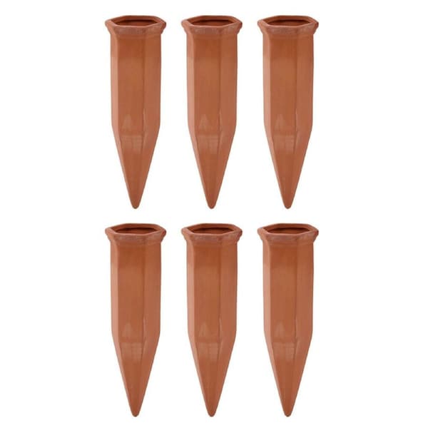 6PK Esschert Design Terracotta Water Dripper Home Garden Outdoor Display Orange