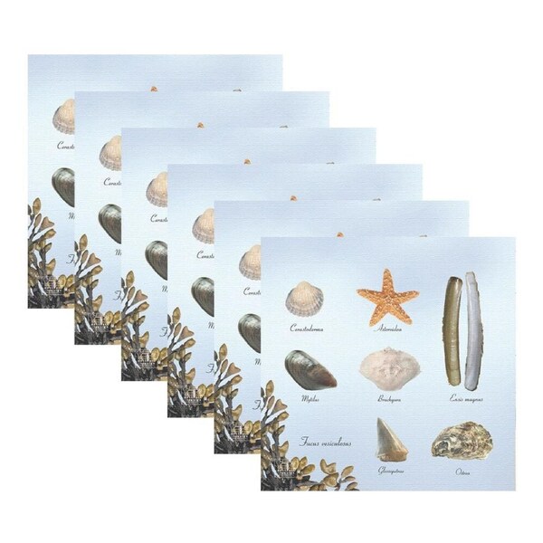 6x 20pc Esschert Design Tissue Paper Napkins Beach Serviette 3-Ply Large 33cm