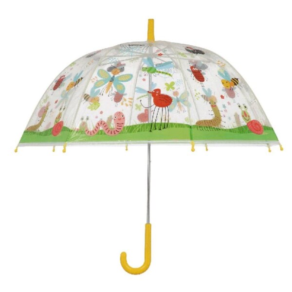 Paraguas Infantil Transparente Con Gotas De Colores – Automático, Antiviento Y Seguro – Diámetro 67.5 Cm