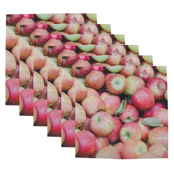 6x 20pc Esschert Design 3-Ply Tissue Paper Apples Napkin Serviette Large 33cm