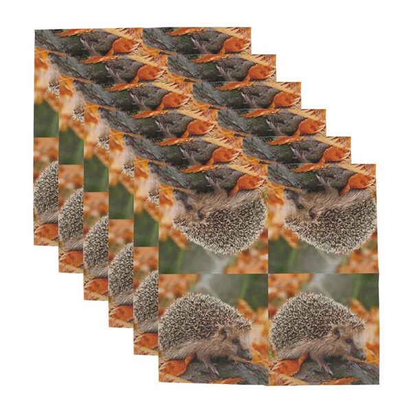 6x 20pc Esschert Design 3-Ply Tissue Paper Napkin Hedgehogs Serviette Large 33cm