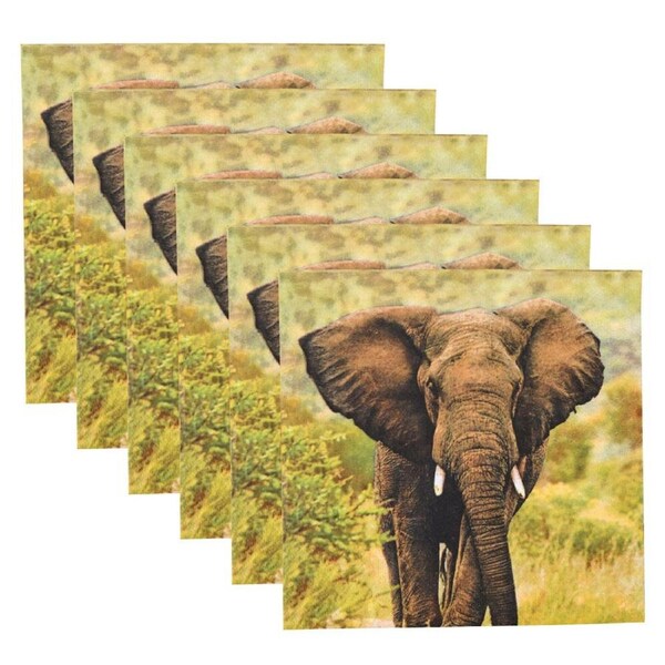6x 20pc Esschert Design 3-Ply Tissue Paper Elephant Napkin Serviette Large 33cm