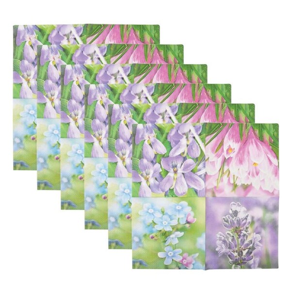 6x 20pc Esschert Design Tissue Paper Napkins Flowers 3-Ply Serviette Large 33cm
