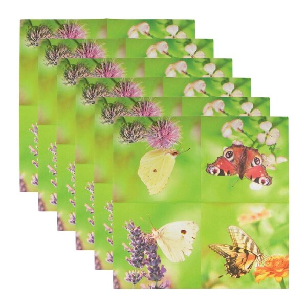 6x 20pc Esschert Design Tissue Napkins Butterflies 3-Ply Serviette Large 33cm