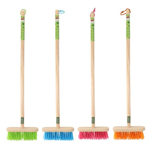 4pc Esschert Design Children's Hanging Wooden Broom Pretend Gardening Toy 82cm