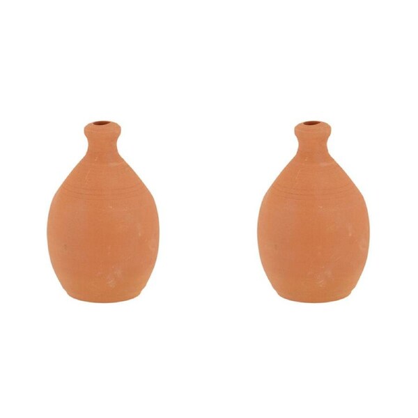 2PK Esschert Design Thumb Watering Pot 0.45L Outdoor Garden Container 14cm ORNG