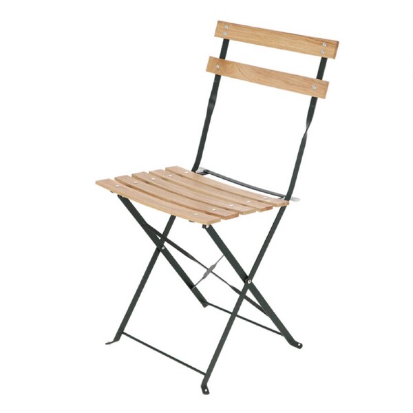 Esschert Design Green&Wood Bistro Folding Chair Garden Outdoor Furniture 41cm