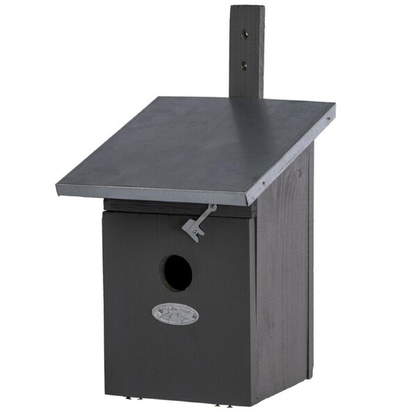 Esschert Design Great Tit Pinewood Nesting Box Garden Outdoor Decor Grey 33.2cm