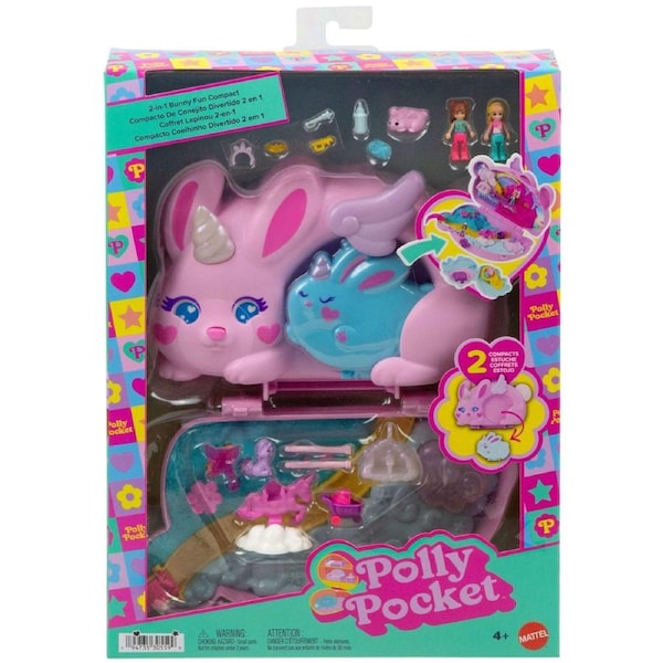 Polly Pocket 2-in-1 Bunny Fun Compact Playset