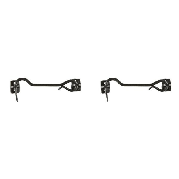 2PK Esschert Design Iron Door Hook Indoor/Outdoor Home Decor Small 15.7cm Black