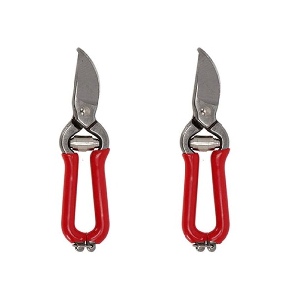 2PK Esschert Design Small Hand Cutting Pruner Iron Gardening Tool 14.2cm Red