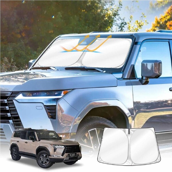 WindScreen Sun Shade for Lexus GX 550 GX550 2024-Onwards Blocks UV Rays Foldable Custom Wind Screen Sun Visor Protector