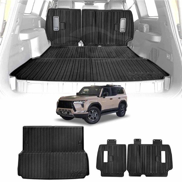 Boot Liner Back Seat Protector for Lexus GX 550 GX550 5 Seater 2024-Onwards All Weather Heavy Duty Cargo Car Trunk Kick Mats