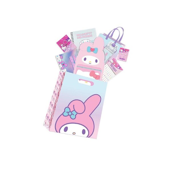 My Melody Showbag with Backpack, Notebook, Earrings, and More - 5y+