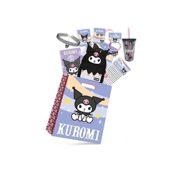 Kuromi Showbag Trendy Backpack and Accessories Set - Pink 5y+