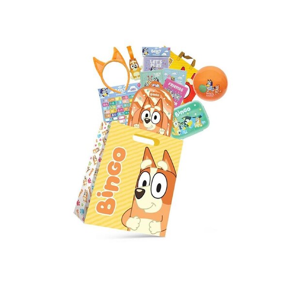 Bingo Showbag for Bluey Fans with Backpack, Bento Box, Ball - 3y+