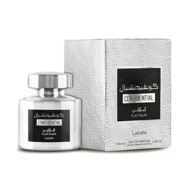 Lattafa Confidential Platinum EDP Eau De Parfum Fragrance For Men 100ml