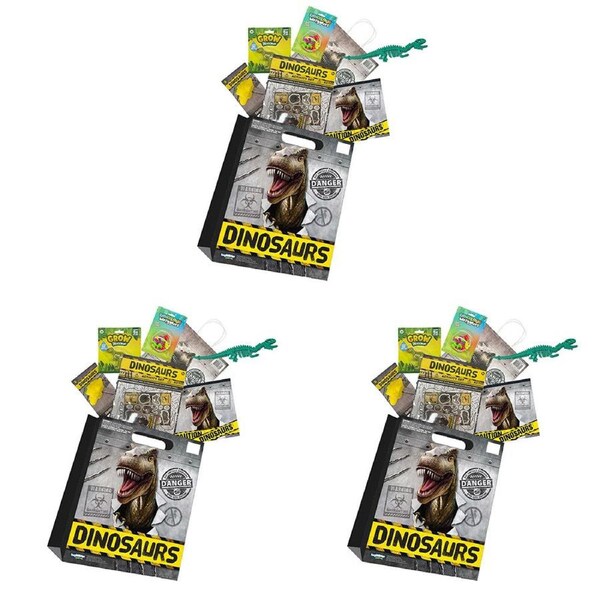 3PK Dinosaurs Mini Showbag for Prehistoric Fun with Creative Toys - 5y+
