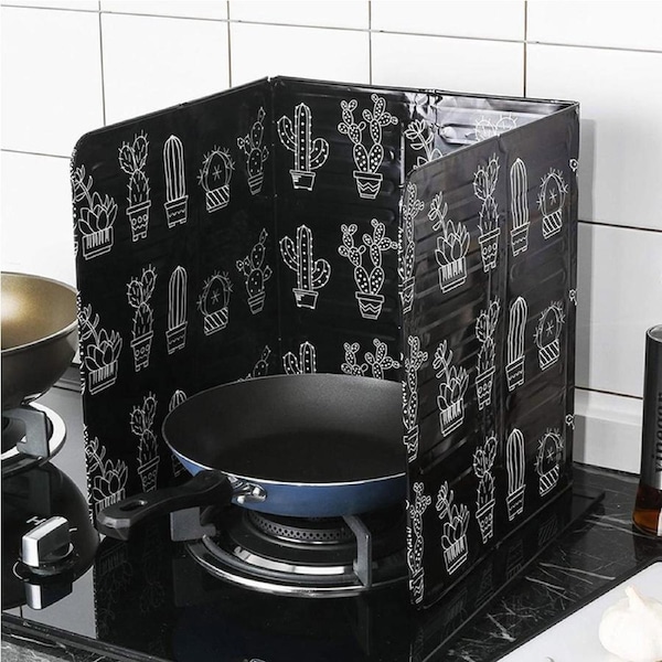 JOYBUY 2Pcs Kitchen Aluminum Foil Oil Baffle Gas Splash Guard Stove Heat Shield