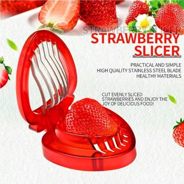 2Pcs Strawberry Huller Fruit Slicer Berry Stem Leaves Huller Gem Remover Slicer