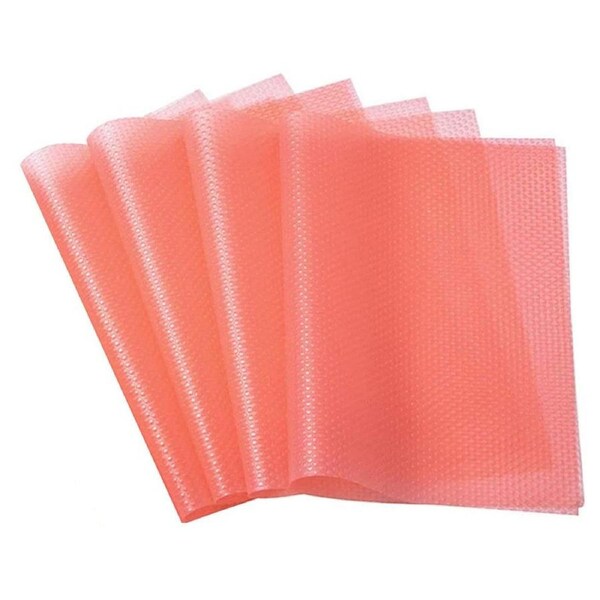JOYBUY 4 Pcs Refrigerator Mat Plastic Fridge Mat, Refrigerator Shelf Liner Can Be Cut Refrigerator Mat Drawer Table Placemats for Shelves