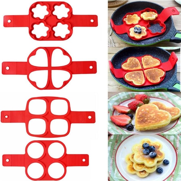JOYBUY 4 pack egg pancake ring nonstick pancake maker mold