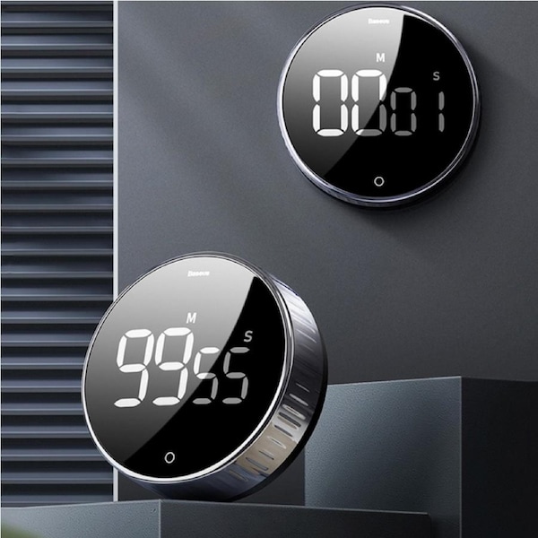 JOYBUY Baseus Magnetic Kitchen Timer Digital Timer Manual Countdown Alarm Clock