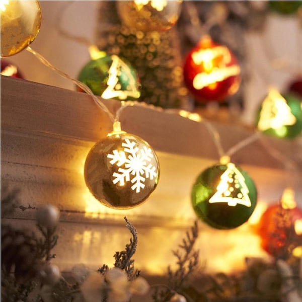JOYBUY 2 Pack Christmas String Lights Led Lights Battery Operated For Christmas Tree