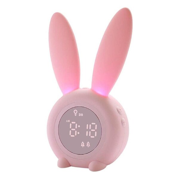 JOYBUY LED Digital Intelligent Alarm Clocks Cute Rabbit Kid Sleep Night Light