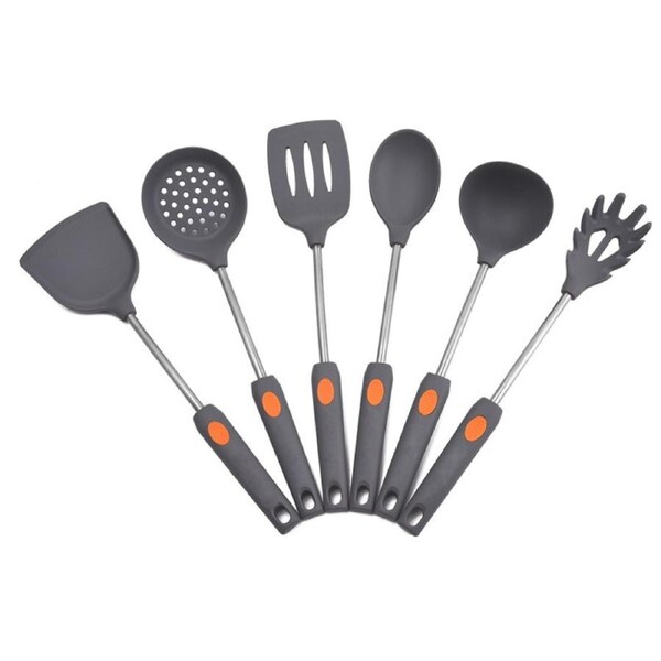 JOYBUY 6 piece Stainless Steel Silicone Kitchen Utensils Set