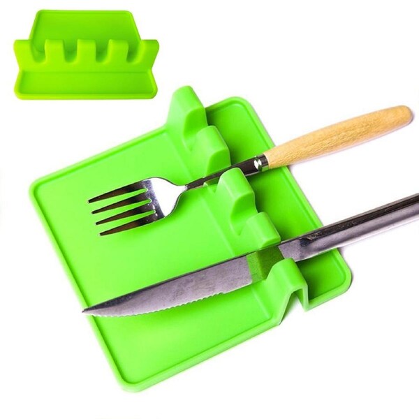 JOYBUY 2 pack silicone utensil rest with drip pad for multiple utensils