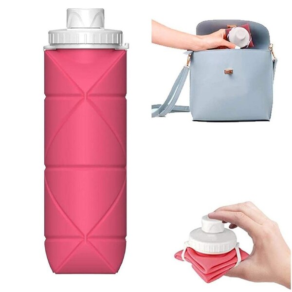 JOYBUY Foldable Water Bottles Leakproof Valve Reusable Travel Water Bottle For Gym Camp