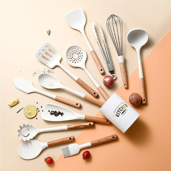 JOYBUY 13 Pack Silicone Heat-Resistant Non-Stick Kitchen Utensils Cooking Tools