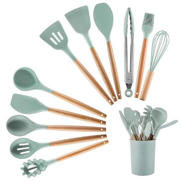 JOYBUY 12 pack Silicone Heat-Resistant Non-Stick Kitchen Utensils Cooking Tools