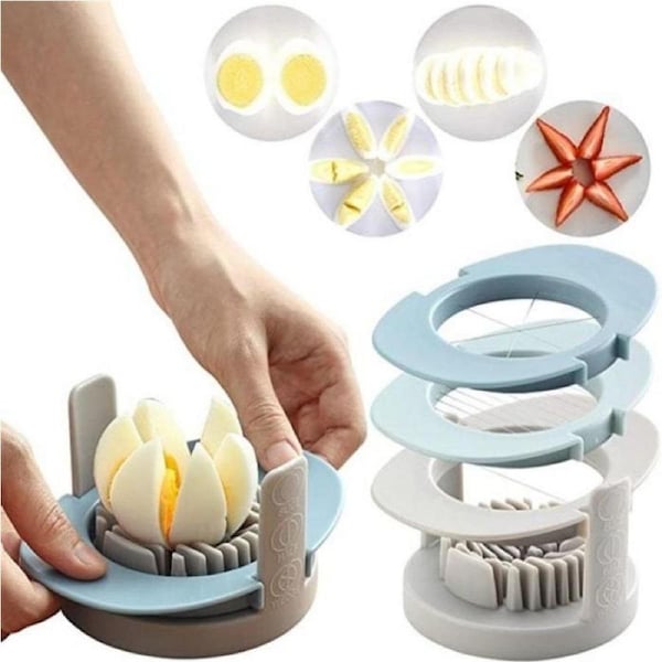 JOYBUY 3 in 1 stainless steel wire egg slicer cutter easy kitchen tool