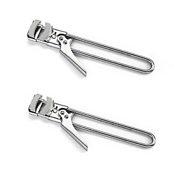 JOYBUY 2Pcs Can Opener Adjustable Stainless Steel Non-Slip Manual Jar Bottle Lid Opener