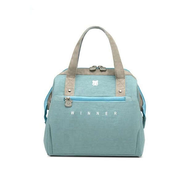 JOYBUY Portable Lunch Bag Thermal Insulated Lunch Box Tote Bento Bag-Blue