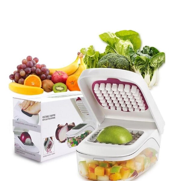 JOYBUY Vegetable Chopper Spiralizer Vegetable Slicer Onion Chopper with Container