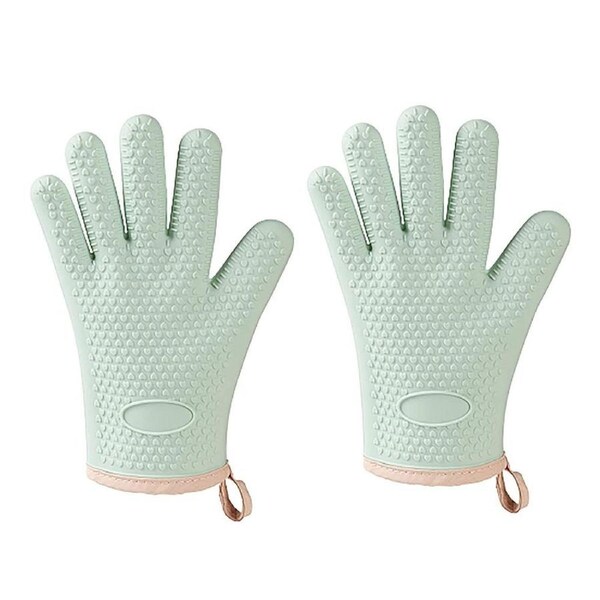 JOYBUY 2 Pack Heat Resistant Silicone Oven Mitt Oven Gloves for Cooking Baking