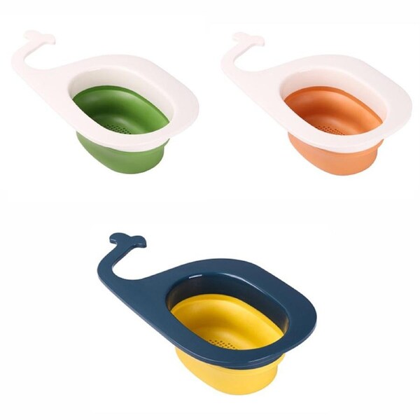 JOYBUY 3Pcs Kitchen Sink Drain Basket Foldable Drain Basket Vegetable Storage Basket